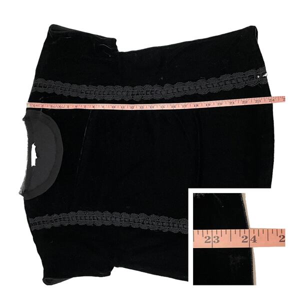 Current Air Velvet Short Sleeve Top - Black - Medium - Picture 3 of 8